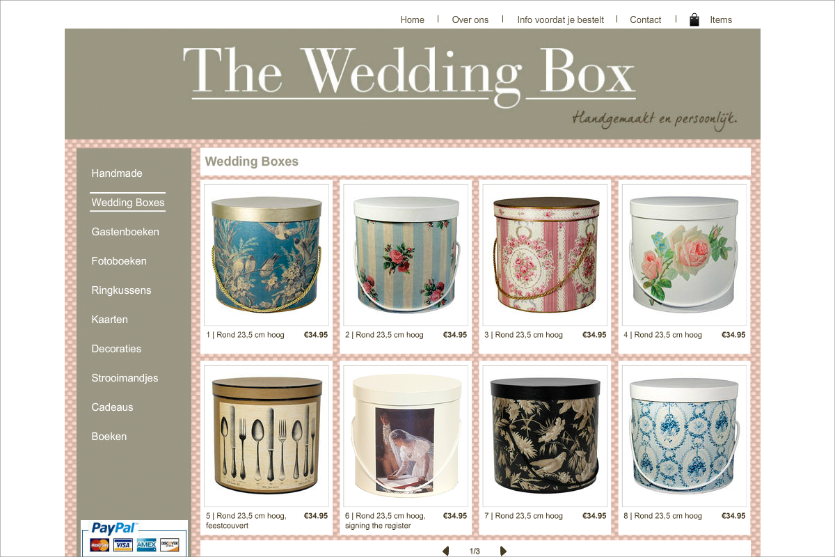 The Wedding Box • website door Studio Formgiving