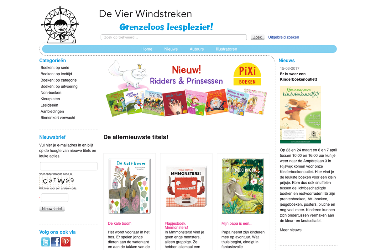 De Vier Windstreken • website door Studio Formgiving